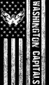 Washington Capitals Black And White American Flag logo Sticker Heat Transfer