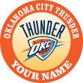 Oklahoma City Thunder custom Customized Logo Sticker Heat Transfer