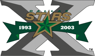Dallas Stars 2002 03 Anniversary Logo decal sticker