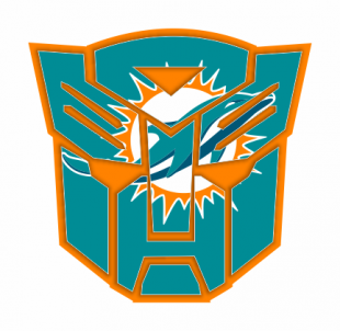 Autobots Miami Dolphins logo decal sticker
