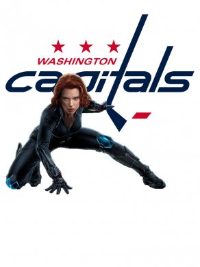 Washington Capitals Black Widow Logo Sticker Heat Transfer