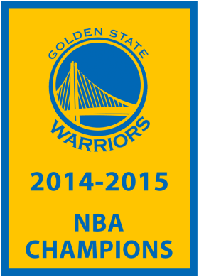 Golden State Warriors 2014-2015 Championship Banner Sticker Heat Transfer