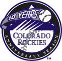 Colorado Rockies 2002 Anniversary Logo decal sticker