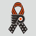 Philadelphia Flyers Ribbon American Flag logo Sticker Heat Transfer