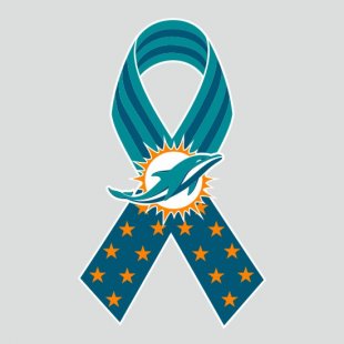 Miami Dolphins Ribbon American Flag logo Sticker Heat Transfer