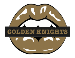 Vegas Golden Knights Lips Logo Sticker Heat Transfer