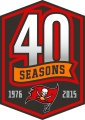 Tampa Bay Buccaneers 2015 Anniversary Logo decal sticker