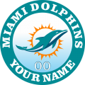 Miami Dolphins Customized Logo Sticker Heat Transfer