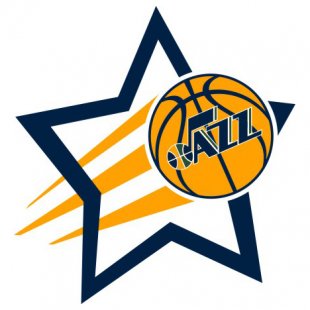 Utah Jazz Basketball Goal Star logo decal sticker