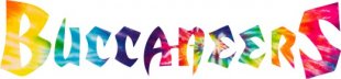 Tampa Bay Buccaneers rainbow spiral tie-dye logo decal sticker