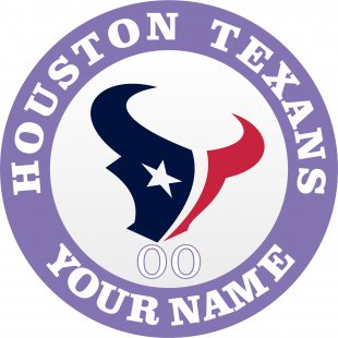 Houston Texans Customized Logo Sticker Heat Transfer