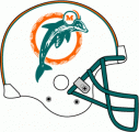 Miami Dolphins 1989-1996 Helmet Logo Sticker Heat Transfer