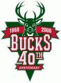Milwaukee Bucks 2007-2008 Anniversary Logo decal sticker