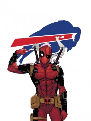 Buffalo Bills Deadpool Logo Sticker Heat Transfer