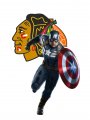 Chicago Blackhawks Captain America Logo decal sticker