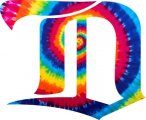 Detroit Red Wings rainbow spiral tie-dye logo Sticker Heat Transfer
