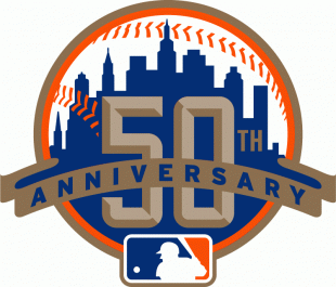 New York Mets 2012 Anniversary Logo Sticker Heat Transfer
