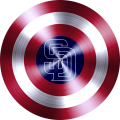 Captain American Shield With Pan Piego Padres Logo decal sticker