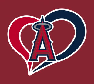 Los Angeles Of Anaheim Heart Logo Sticker Heat Transfer