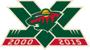Minnesota Wild 2015 16 Anniversary Logo Sticker Heat Transfer