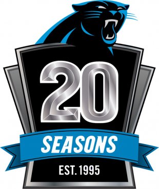 Carolina Panthers 2014 Anniversary Logo Sticker Heat Transfer