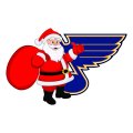 St. Louis Blues Santa Claus Logo Sticker Heat Transfer