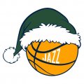 Utah Jazz Basketball Christmas hat logo Sticker Heat Transfer