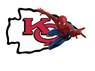 Kansas City Chiefs Spider Man Logo Sticker Heat Transfer