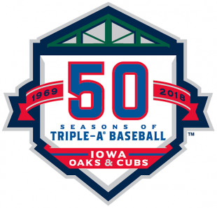 Iowa Cubs 2018 Anniversary Logo Sticker Heat Transfer