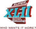Super Bowl XLII Wordmark 02 Logo decal sticker