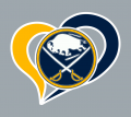 Buffalo Sabres Heart Logo Sticker Heat Transfer