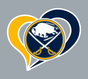 Buffalo Sabres Heart Logo Sticker Heat Transfer