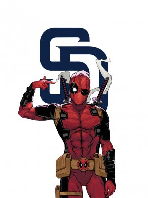 San Diego Padres Deadpool Logo decal sticker