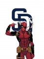 San Diego Padres Deadpool Logo Sticker Heat Transfer