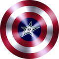 Captain American Shield With Dallas Stars Logo decal sticker