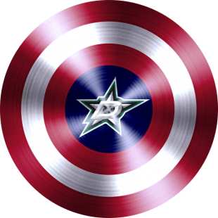 Captain American Shield With Dallas Stars Logo decal sticker