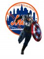 New York Mets Captain America Logo Sticker Heat Transfer
