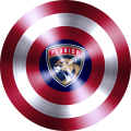 Captain American Shield With Florida Panthers Logo decal sticker