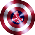 Captain American Shield With Boston Red Sox Logo Sticker Heat Transfer