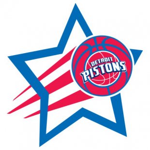 Detroit Pistons Basketball Goal Star logo Sticker Heat Transfer