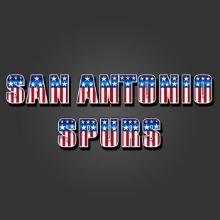 San Antonio Spurs American Captain Logo Sticker Heat Transfer