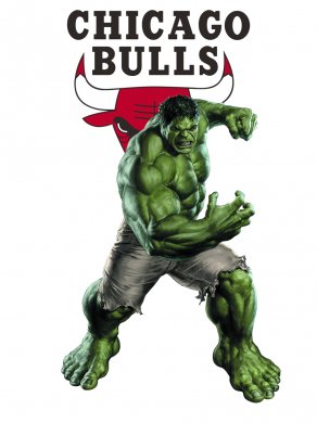Chicago Bulls Hulk Logo Sticker Heat Transfer