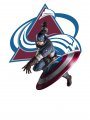 Colorado Avalanche Captain America Logo Sticker Heat Transfer