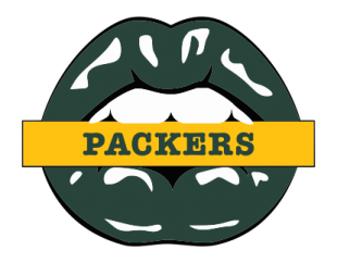 Green Bay Packers Lips Logo decal sticker