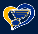 St. Louis Blues Heart Logo Sticker Heat Transfer