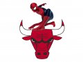 Chicago Bulls Spider Man Logo Sticker Heat Transfer