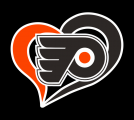 Philadelphia Flyers Heart Logo Sticker Heat Transfer