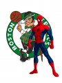 Boston Celtics Spider Man Logo Sticker Heat Transfer