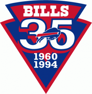 Buffalo Bills 1994 Anniversary Logo Sticker Heat Transfer