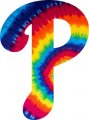 Philadelphia Phillies rainbow spiral tie-dye logo Sticker Heat Transfer